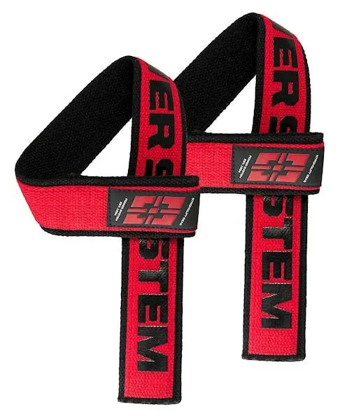 Лямки для тяги Power System PS-3401 Lifting Straps Duplex чорний/червоний