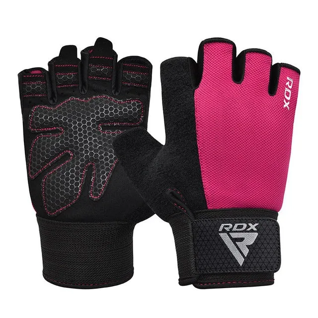 Рукавички для фітнесу RDX W1 Half Pink Plus S