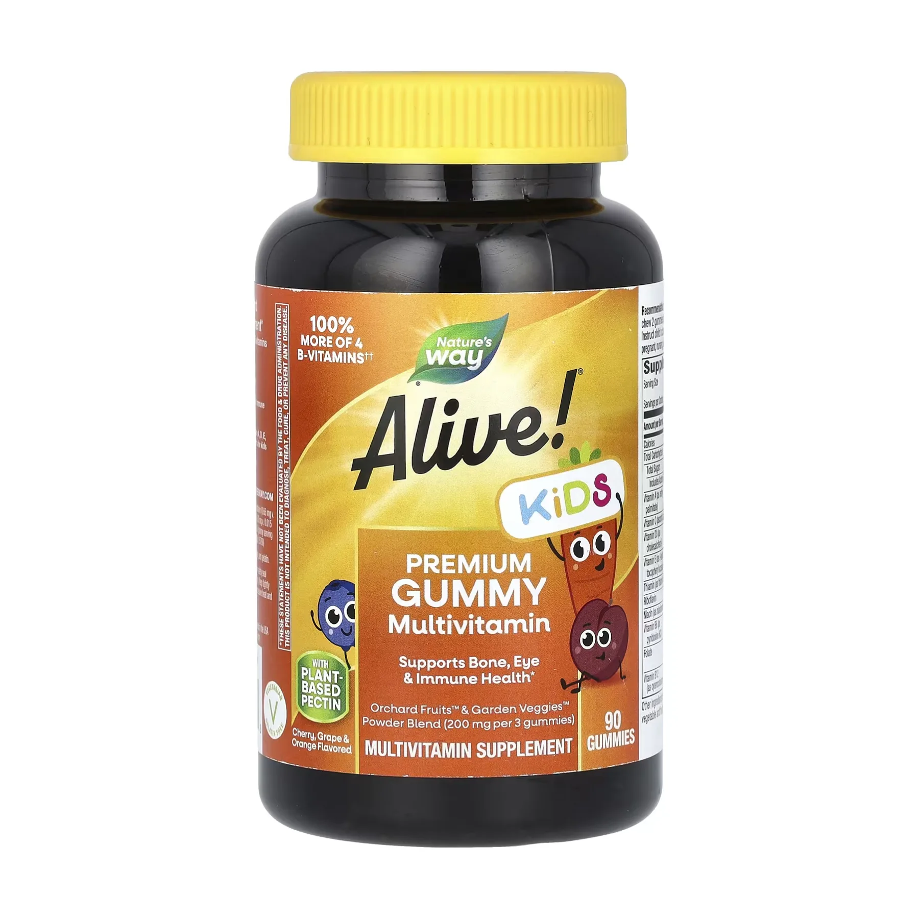 Alive! Premium Children's Gummy Multivitamin - 90 жуйок вишня, апельсин, виноград