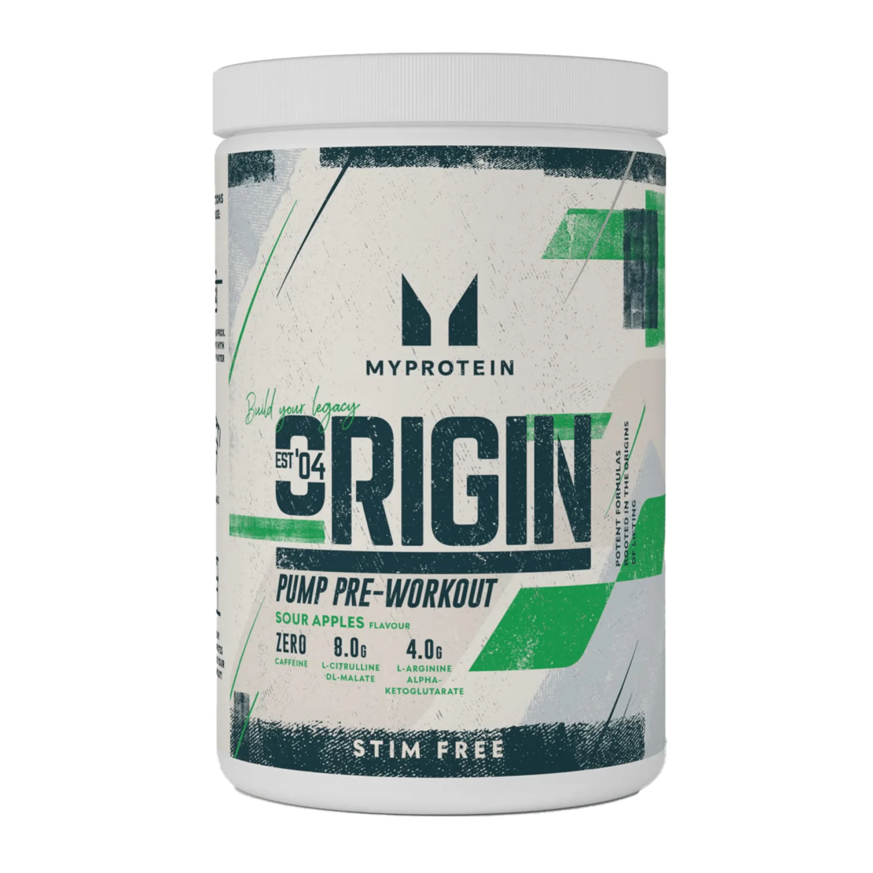 Origin Pre Workout Stim-Free Sour - 30 порцій кисле яблуко
