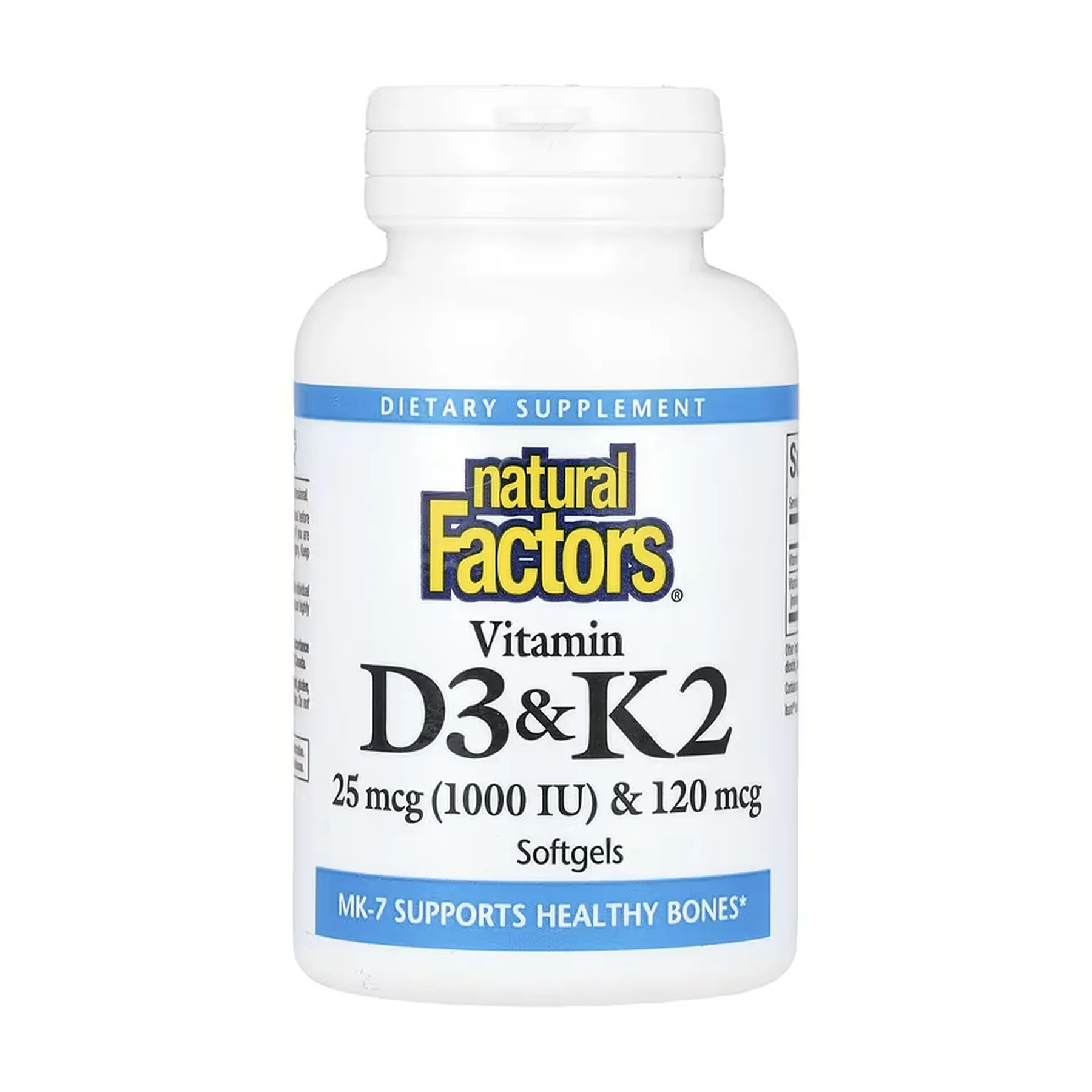 Vitamin D3 & K2 25 мкг (1000 IU) & 120 мкг - 120 софтгель