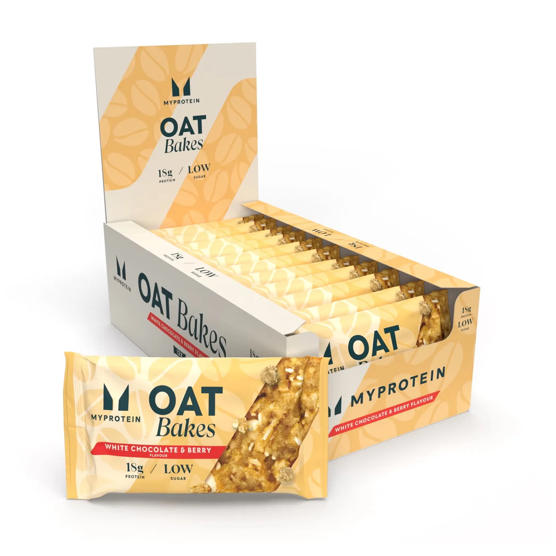 Oat Bakes - 12x75 g White chocolate and berry flavor