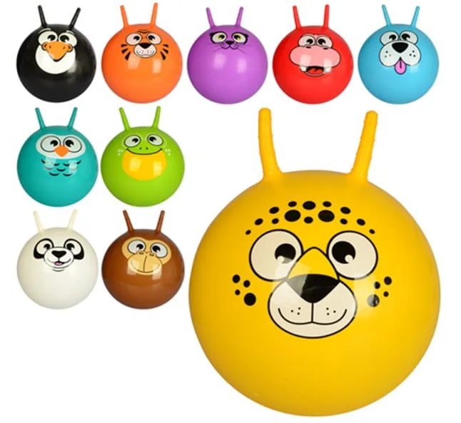 М'яч для фітнесу дитячий з рогами (фітбол) гладкий 35 см Жовтий