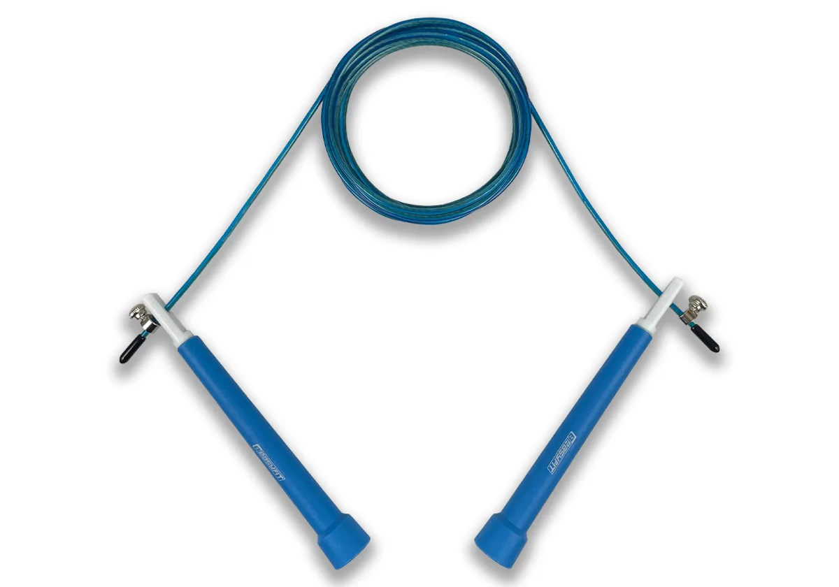 Швидкісна скакалка EasyFit Speed Cable Rope 3 м для схуднення, синя