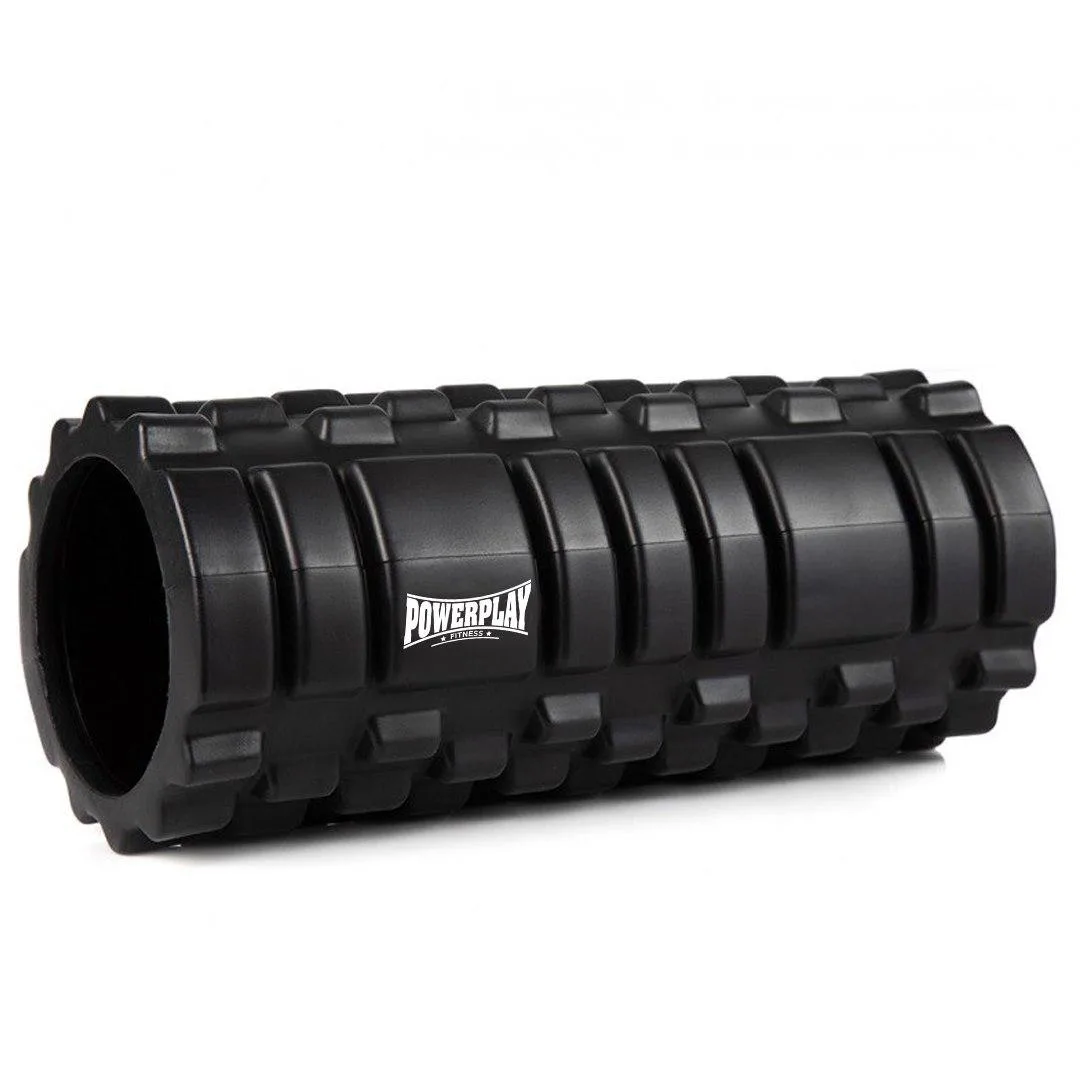Масажний ролик (роллер) PowerPlay 4025 Massage Roller Чорний 33x14 см