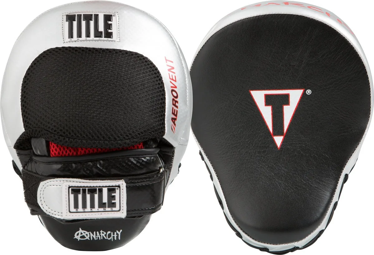 Лапи боксерські TITLE Boxing Aerovent Anarchy Punch Mitts Black/Silver