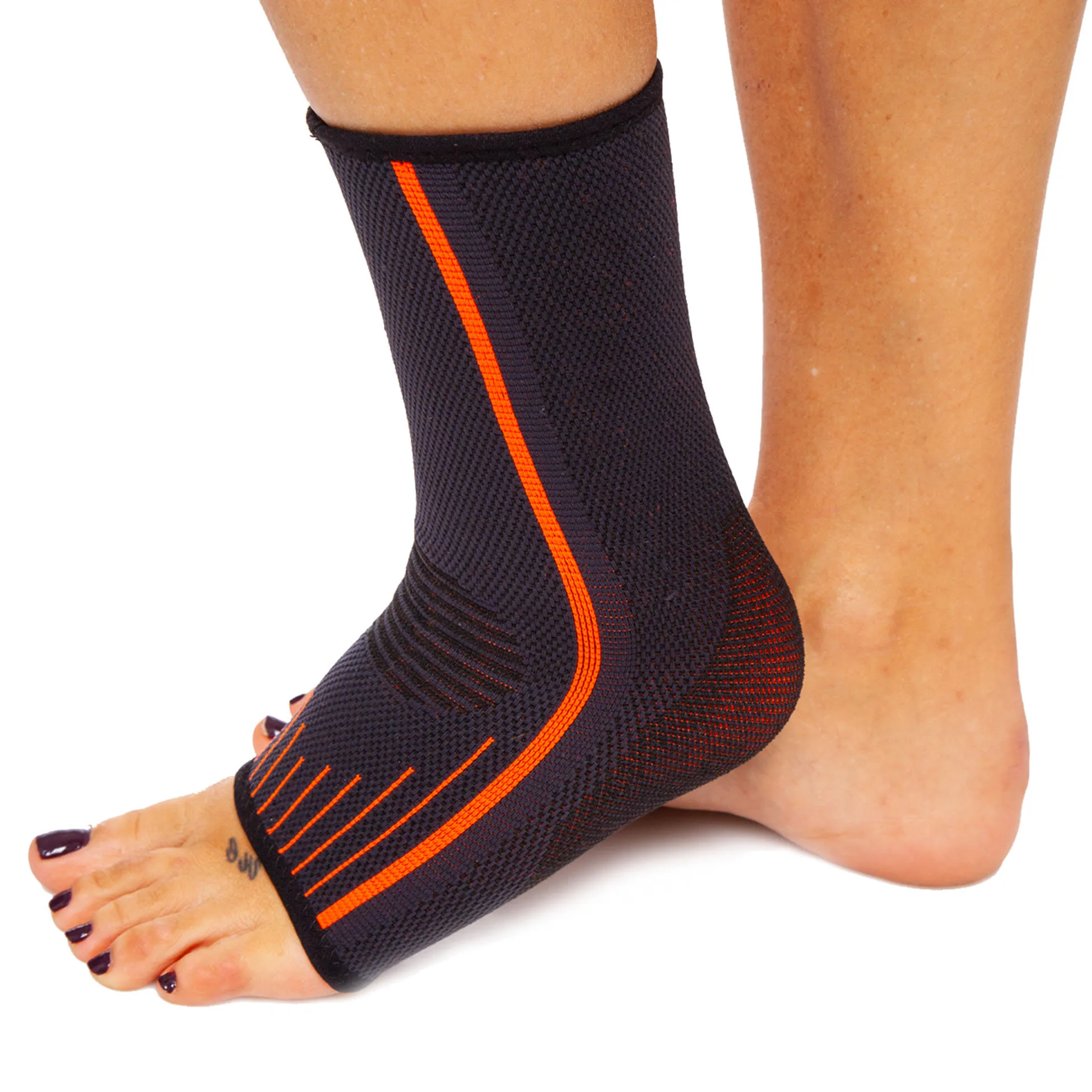 Бандаж на гомілковостоп еластичний EXTREME розмір L-XL 1 шт чорний-червоний - L/XL