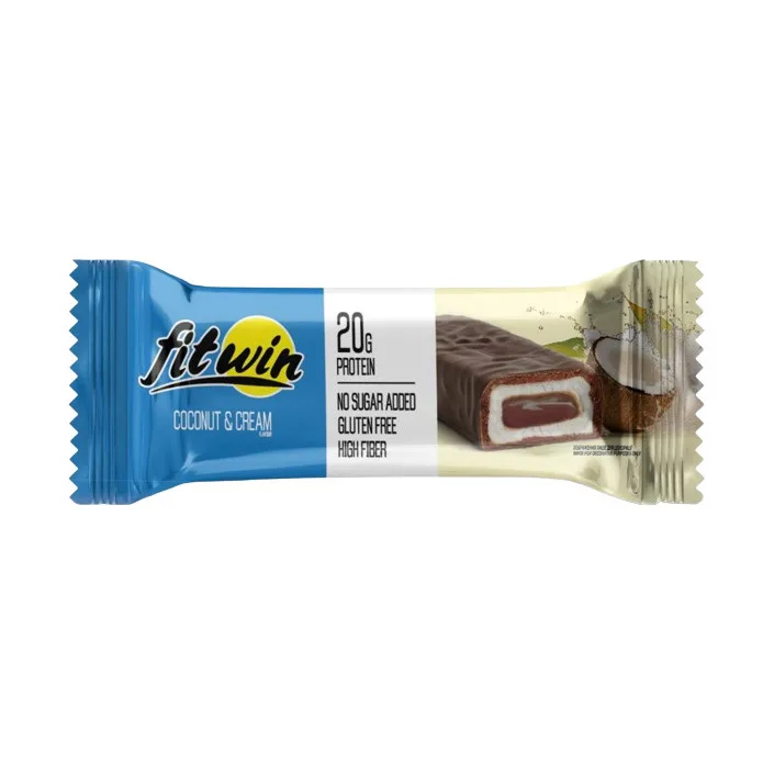 Fitwin Bar No Sugar Added - 60 г кокос та крем