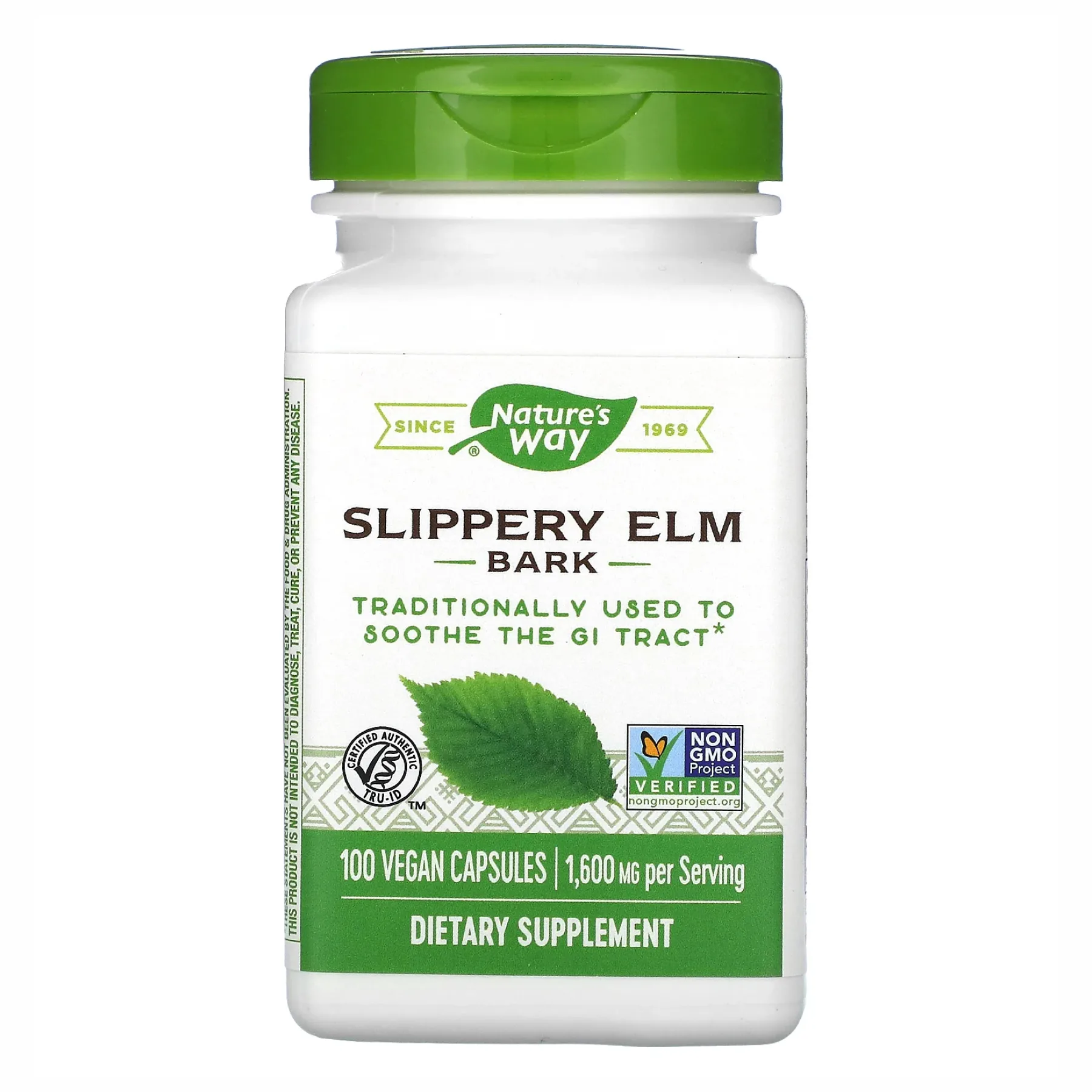 Slippery Elm Bark - 100 капсул
