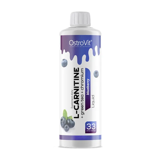 L-Carnitine Liquid + Green Tea + Chromium - 500 мл, чорниця