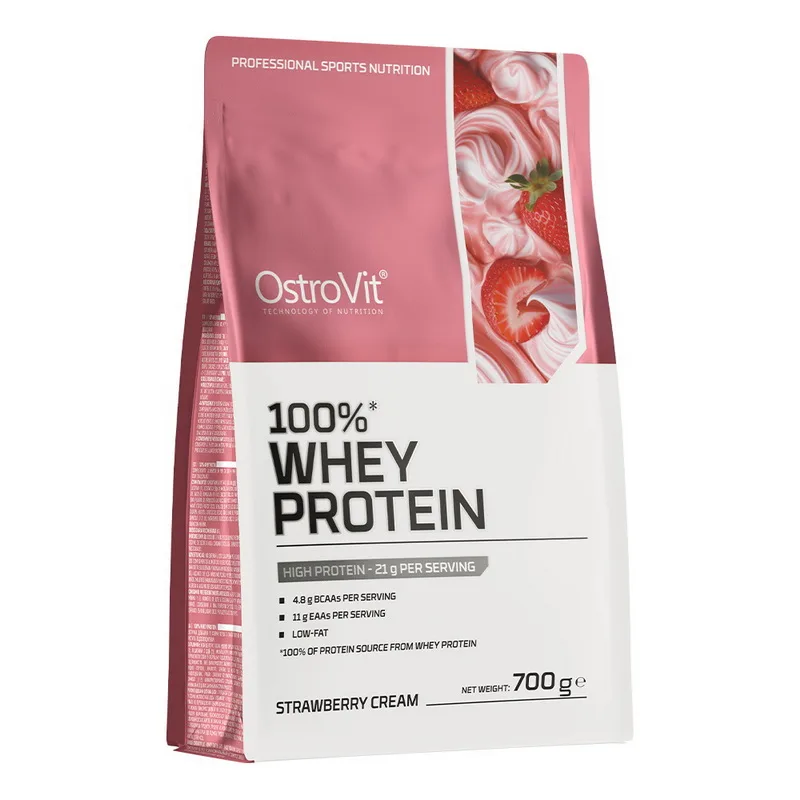 100% Whey Protein - 700 г полуничний крем