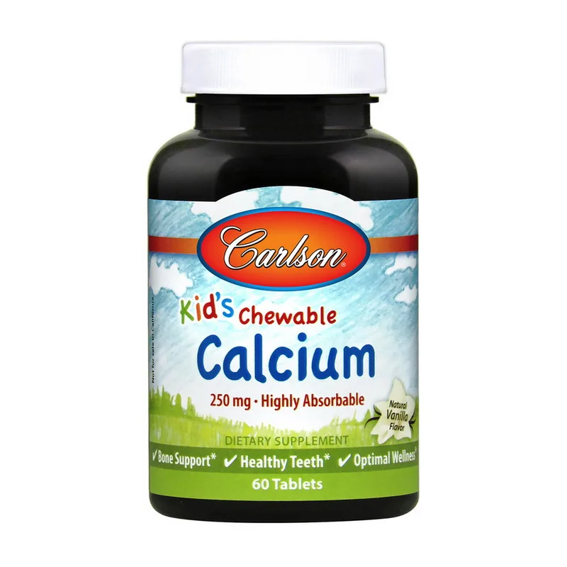 Kid`s Chewable Calcium 250 mg - 60 Tablets