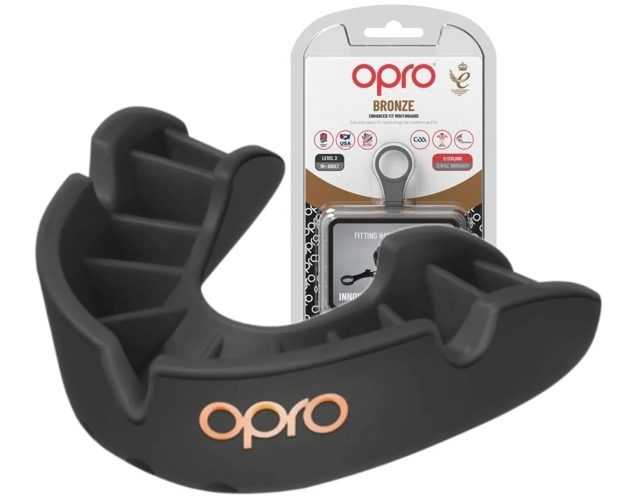 Капа боксерська OPRO Bronze чорний art