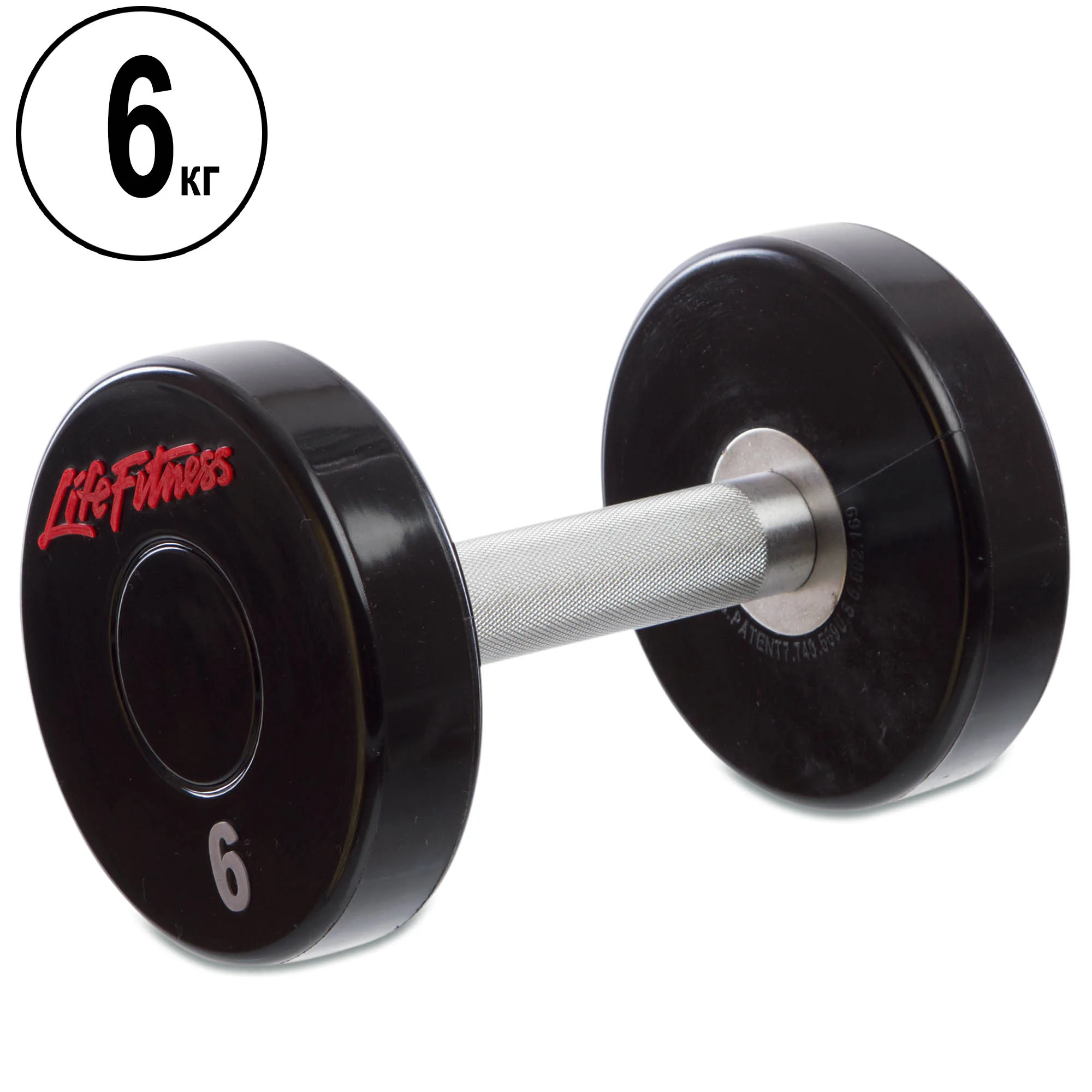 Гантель цільна професійна LIFE FITNESS 1 шт 6 кг