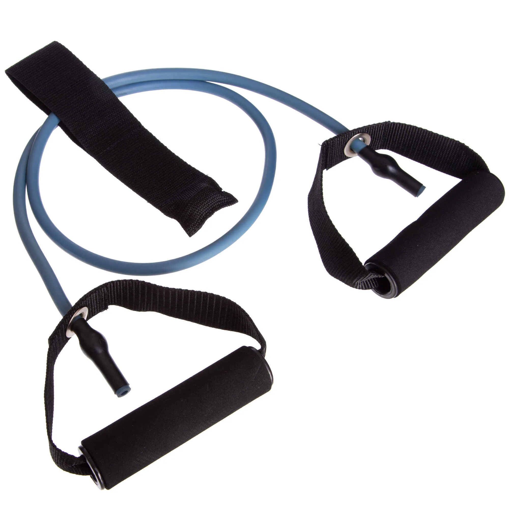 Еспандер трубчастий з ручками та фіксатором дверей Довжина 120 см навантаження 2.7 кг Синій