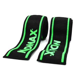 Бинти на коліна MadMax MFA-299 Non slide & slip knee wraps 2,0m Black/Green