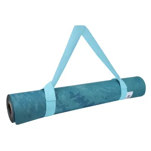 Килимок для йоги каучуковий лляний Pro 183 см*68 см*4 мм - Sea