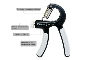 Еспандер для кисті EasyFit 5 - 60 кг сірий