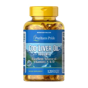 Cod Liver Oil 1000 мг Vitamins A&D - 120 софтгель