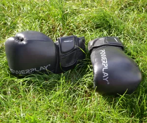 Боксерські рукавиці PowerPlay 3087 Magnum чорні натуральна шкіра 12 унцій