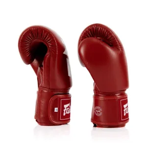 Боксерські рукавиці Fairtex BGV1-ONE (натуральна шкіра) Red 10 унцій (бинти в комплекті)