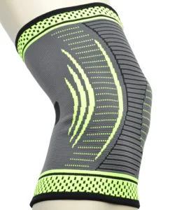 Компресійний наколінник MadMax MFA-284 3D Compressive knee support Dark grey/Neon green M