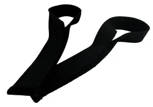 Лямки атлетичні EasyFit Delta Long для станової тяги чорні