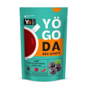 Yogoda Tea без цукру - 50 г аронія чорноплідна кизил чилі