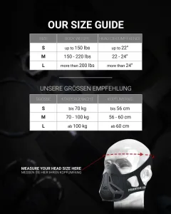 Маска для тренування дихання Phantom Training Mask Black S