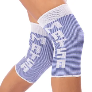 Наколінник еластичний бандаж MATSA 2 шт M - Білий, Синій