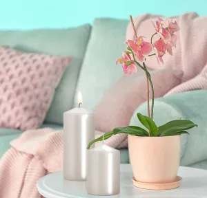 Набір свічок 4 шт. циліндр білий перламутр sw50/4