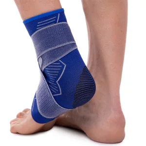 Бандаж на голеностопный сустав эластичный с фиксирующим ремнем SIBOTE размер 1 шт S/M - L