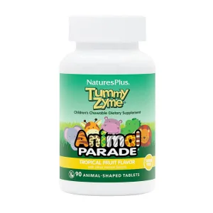 Animal Parade Tummy Zyme - 90 таблеток у формі тварин тропічний фрукт