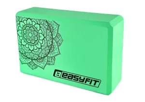Блок для йоги EasyFit EVA з малюнком м'ятний