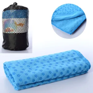 Килимок-рушник для йоги нековзний 2750 Синій