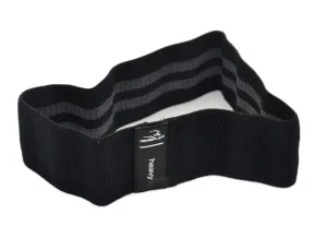 Тканева гумка для фітнесу та спорту PowerPlay 4111 Hip Band L Light чорна (d_84cm)