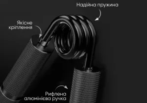 Кистьовий еспандер EasyFit Hand Grip PRO 159 кг чорний