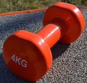Гантель вінілова PowerPlay 4125 Achilles - 4 кг. помаранчева