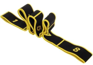 Еспандер стрічка EasyFit з петлями для тренувань жовтий (MEDIUM)