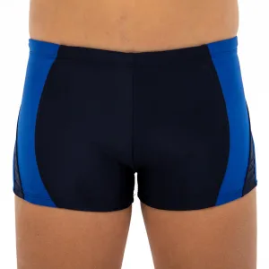 Плавки боксери для хлопчиків для плавання вік 6-10років чорно-синій 10