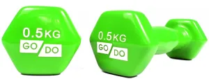 Гантелі для фітнесу з вініловим покриттям 2 шт GoDo GD-0.5GR