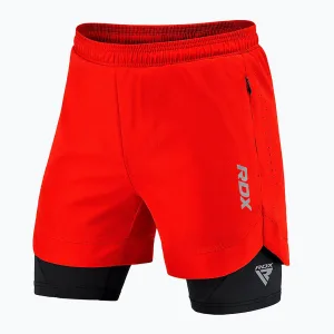Компресійні шорти для RDX MMA T16 2-в-1 RED/BLACK-M