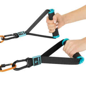 Ручки з карабінами для еспандерів, резинок та тренажерів FIT HOOK HANDLES LiveUp 2 шт чорний LP8706