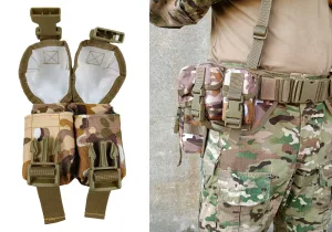 Подсумок гранатный двойной Multicam Arid (степной) (MOLLE, подсумок для гранат на разгрузку, жилет, РПС)