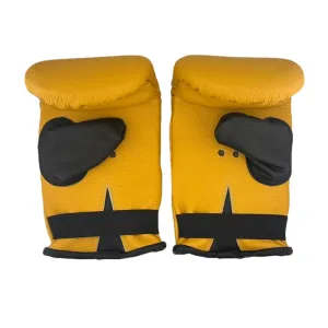 Leather Bag Gloves (Mitts) Yellow - Yellow Universal