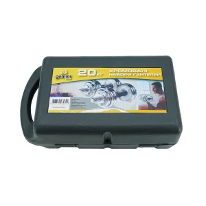 Гантелі розбірні Sport хромовані з грифом у валізі 2 шт по 10 кг