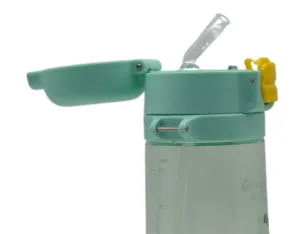 Пляшка для води CASNO - 690 мл KXN-1219 зелена зебра з соломинкою