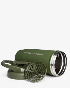 Шейкер спортивний SmartShake металевий Reforce Stainless Steel 900 мл Army Green