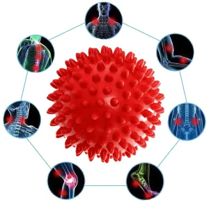 Масажний м'ячик EasyFit PVC 7,5 см м'який (надувний) червоний