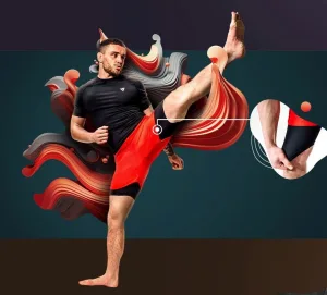 Компресійні шорти для RDX MMA T16 2-в-1 RED/BLACK-S